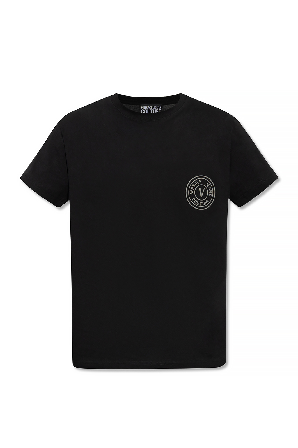 Black Logo T - shirt Versace Jeans Couture - Letter T-Shirt Cotton